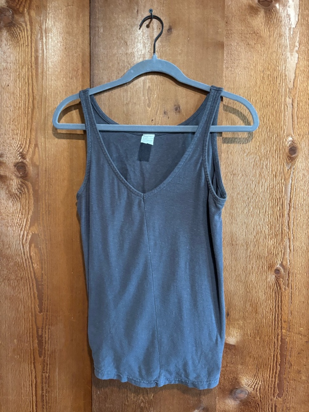 Pact Charcoal V-Neck Tank Top